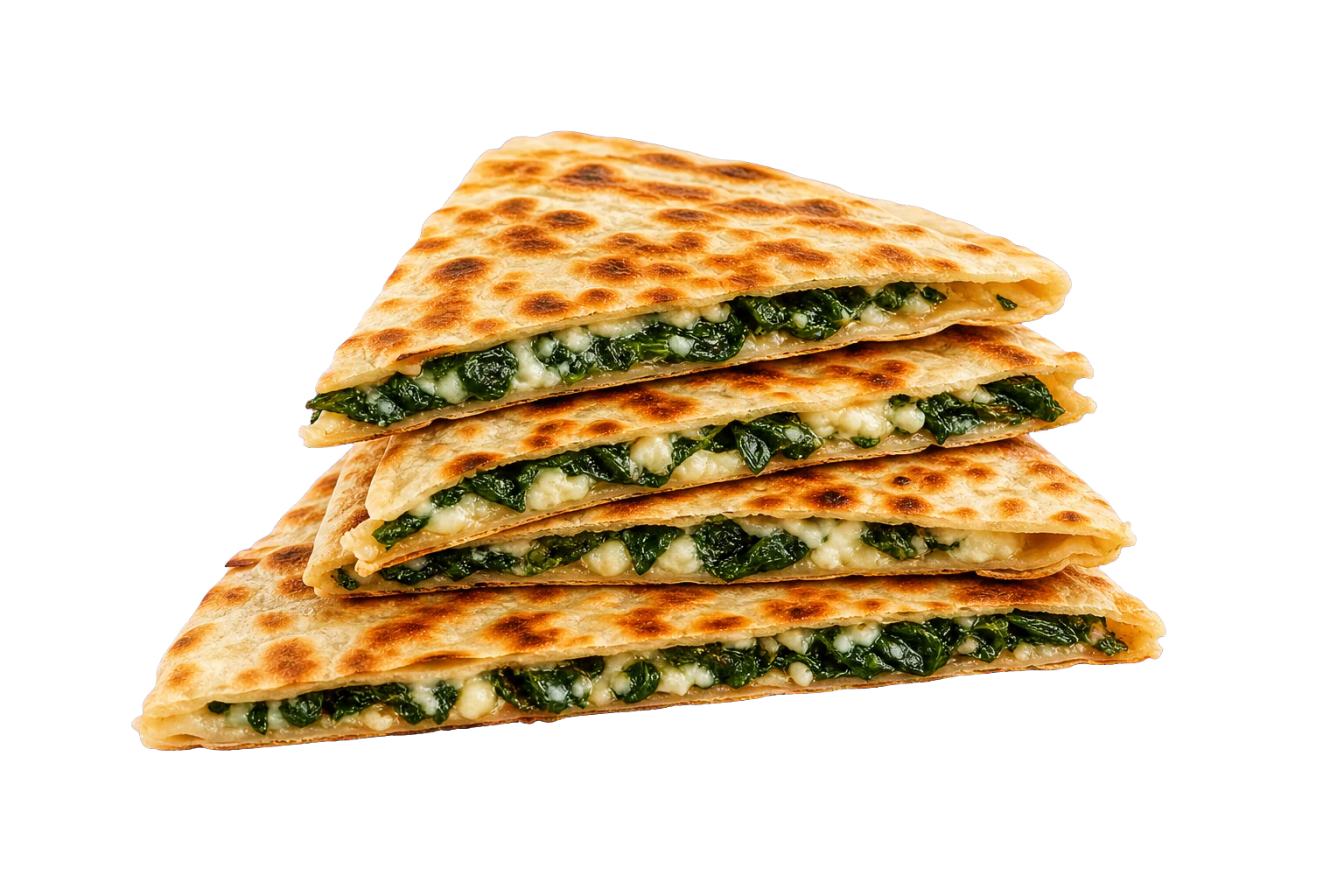 Sliced Turkish gözleme